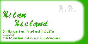 milan wieland business card